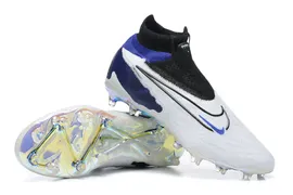 Бутсы Nike Phantom GX Elite DF бело-синие с носком