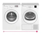 Комплект стиральной и сушильной машины Beko WRE 6512 BWW + DF 7412GA